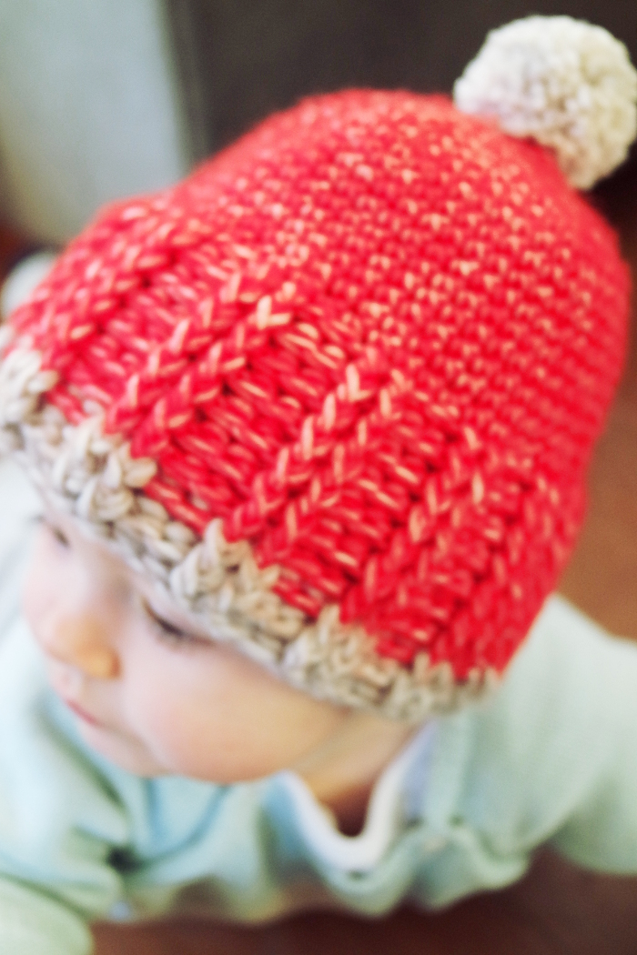 bonnet bébé rouge crochet