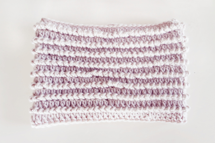 Crochet Tunisien Point Relief 2 couleurs! facile Lidia Crochet Tricot 